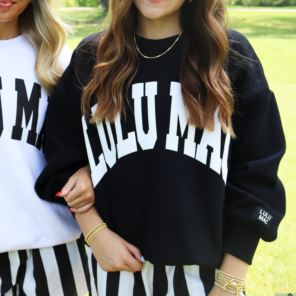 Lulu Mac Sweatshirt Black/White - Puff: Black/White / Large