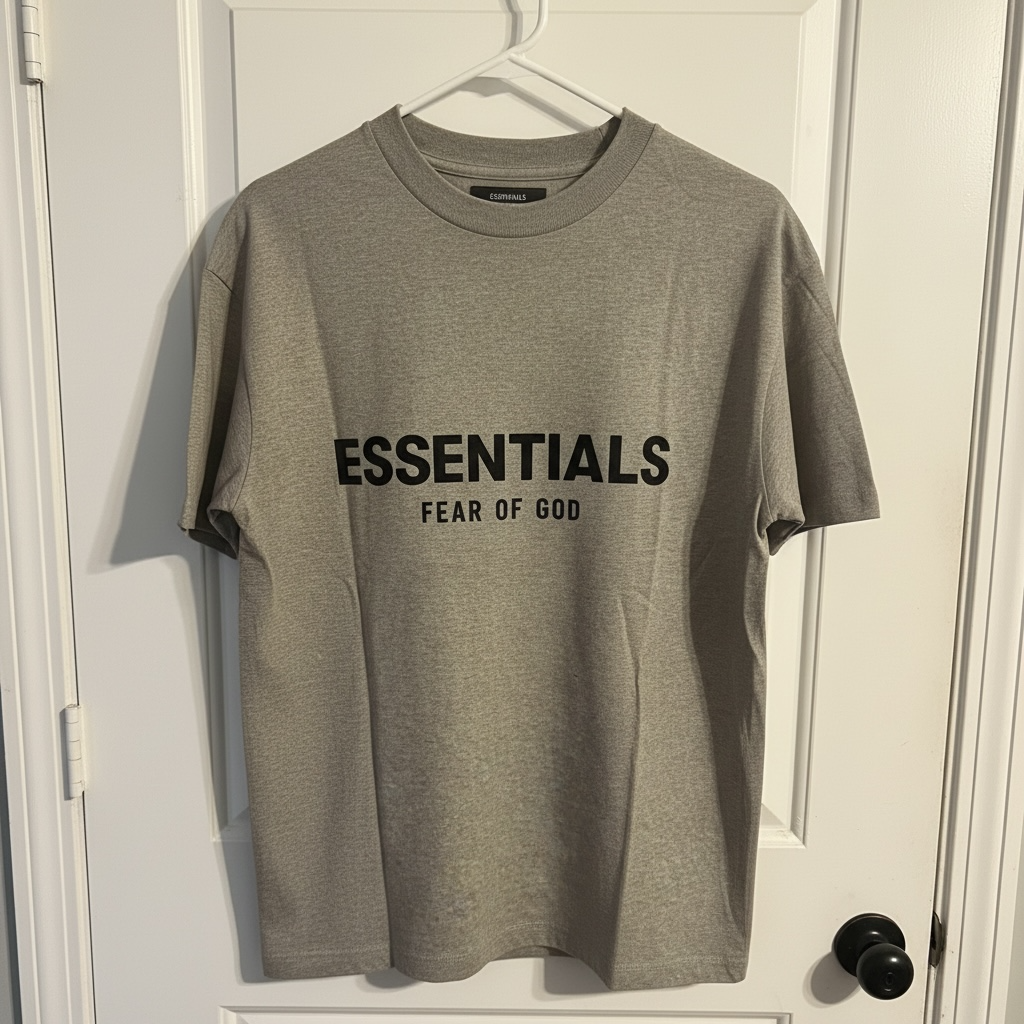 Essentials Fear Of God Dark Oatmeal T-Shirt
