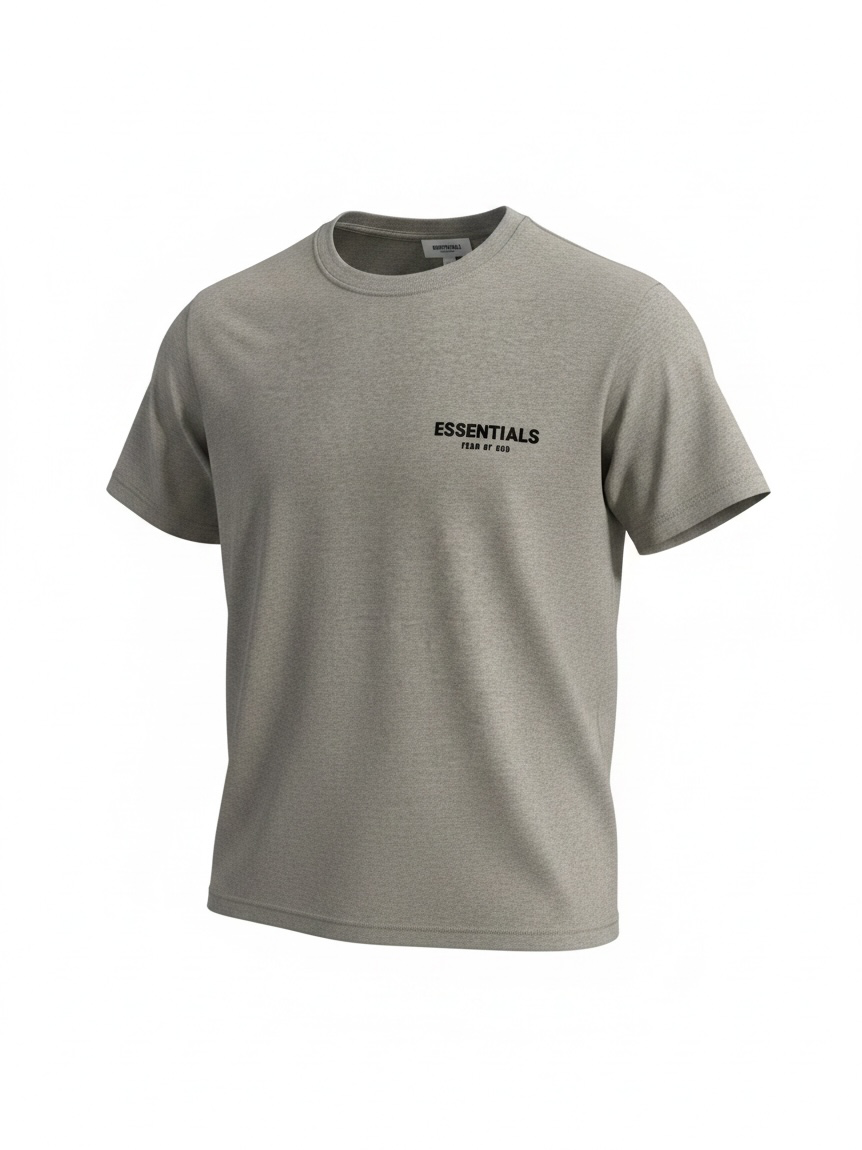Essentials Fear Of God Dark Oatmeal T-Shirt