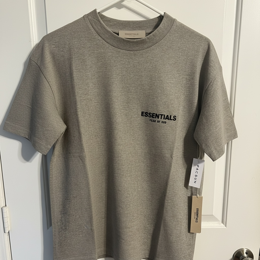 Essentials Fear Of God Dark Oatmeal T-Shirt