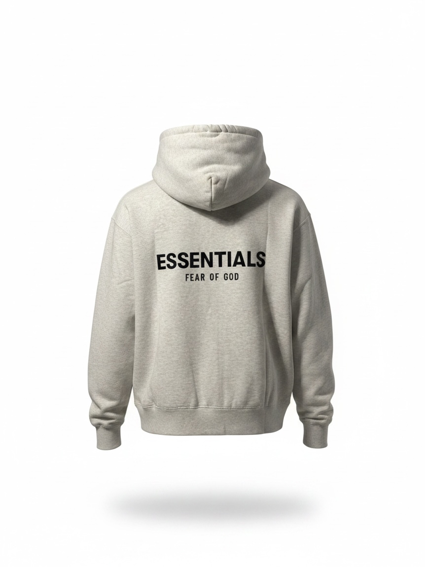 ESSENTIALS Fear Of God Light Oatmeal Hoodie
