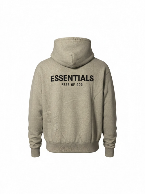 ESSENTIALS Fear of God Dark Oatmeal Hoodie
