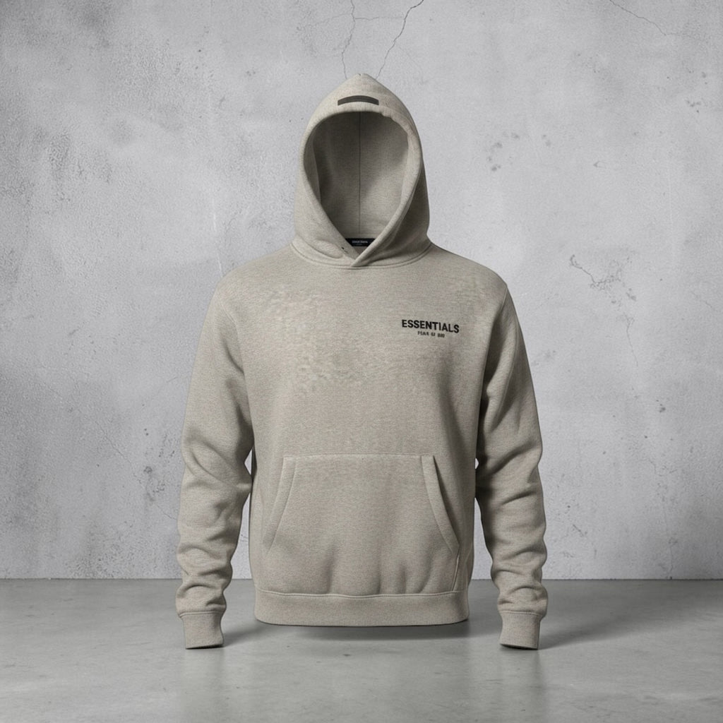 ESSENTIALS Fear of God Dark Oatmeal Hoodie