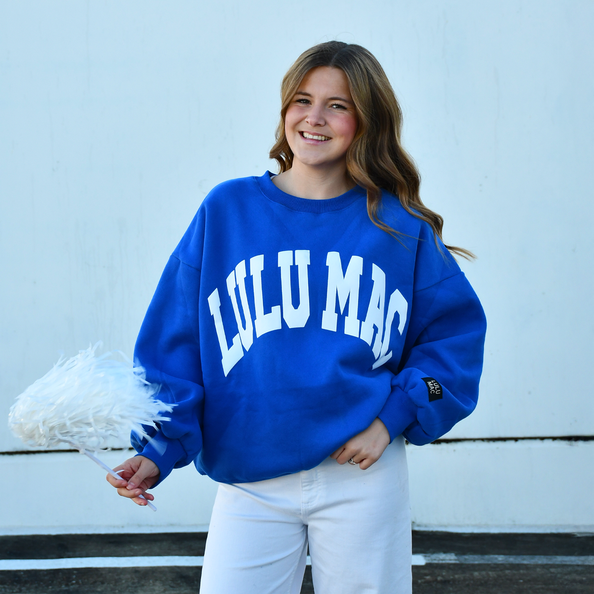 Lulu Mac Sweatshirt Royal/White - Puff: Royal/White / X-Large